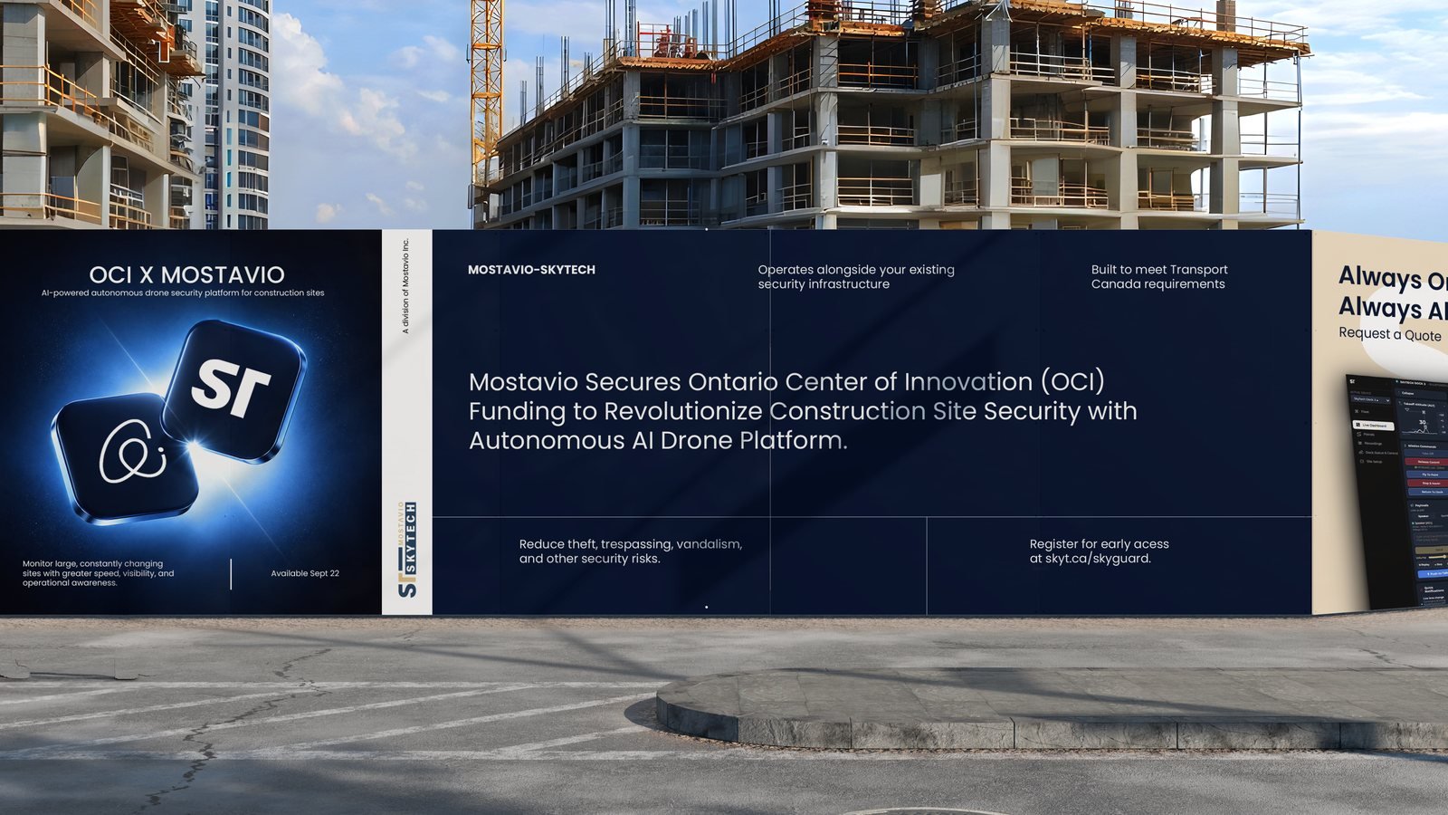 Thumbnail for Ontario Startup MOSTAVIO Secured OCI Funding to Launch AI-Powered Autonomous Drone Security Platform for Construction Sites